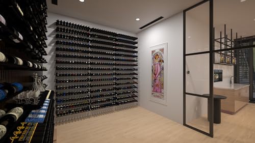 Ultra Wine Racks Showcase Cork Out Row - Black 12 Bottle