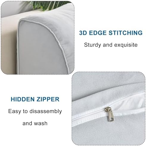 Thick Sofa Back Cushion Removable and Washable Headboard Pillow Brown