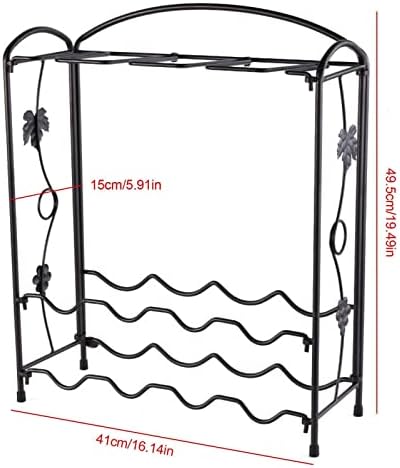 FINANCIALLY LIT LKOP Black U-Shaped Wine Rack