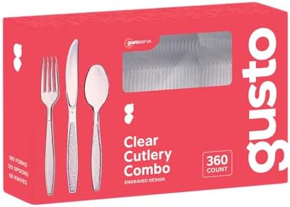 Comfy Package 360 Combo Box Clear Plastic Silverware Set