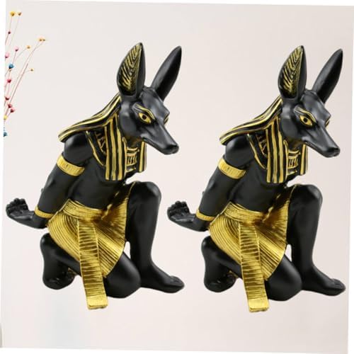 Amosfun 2Pcs Anubis Wine Rack Elegance Resin Holder