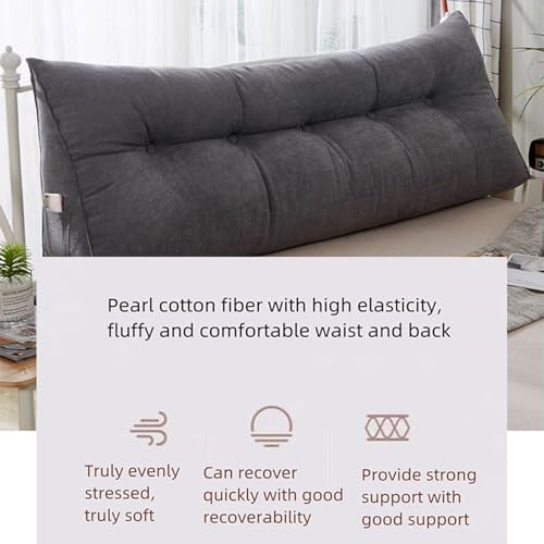 Dark Green Headboard Pillow with Removable Cover