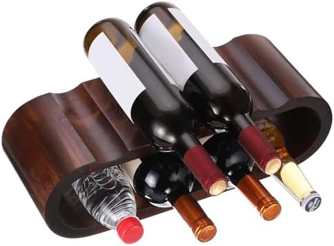 Uxcell 8 Bottle Wooden Wine Rack Stand