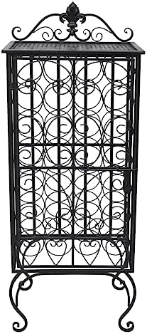 BUKSCYJS 28-Bottle Metal Wine Rack for Kitchen and Bar