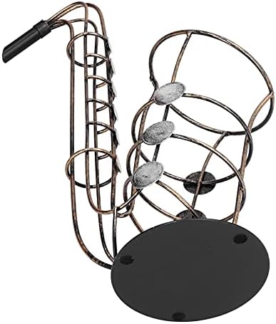 XPSSJMU Tabletop Wine Rack Metal Figurine Decor