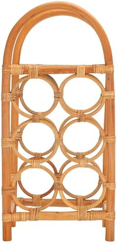 SAFAVIEH Lyza Coastal Boho Rattan Wine Rack