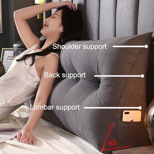 HIOSIEFUO Triangular Reading Pillow for Neck and Lumbar Support