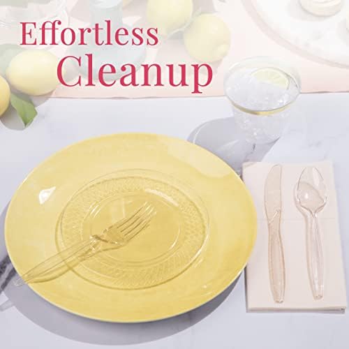 Prestee 180 Gold Glitter Cutlery Set