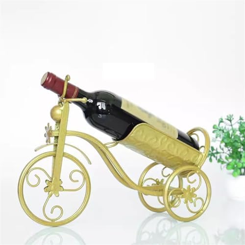 Gold Wine Rack with Creative Design