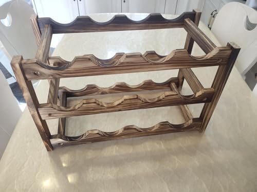 LoongZDD 3-Tier Stackable Wine Rack for 12 Bottles