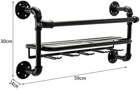JLVAWIN Wall Mounted Wine Rack Organizer Black