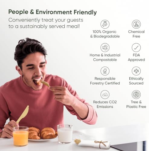 EcoPreps Premium Biodegradable Cutlery Set 30 Pack