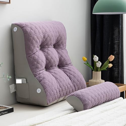 Adjustable Reading Pillow with Storage Pocket and Cooling Cover