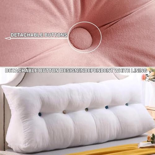 Pink Triangular Headboard Pillow with Removable Cover