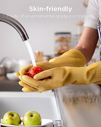 FCTTD Reusable Rubber Dishwashing Gloves 3 or 6 Pairs 1