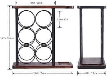 Modern Minimalist Spiral Wine Rack - 6 Bottle Holder