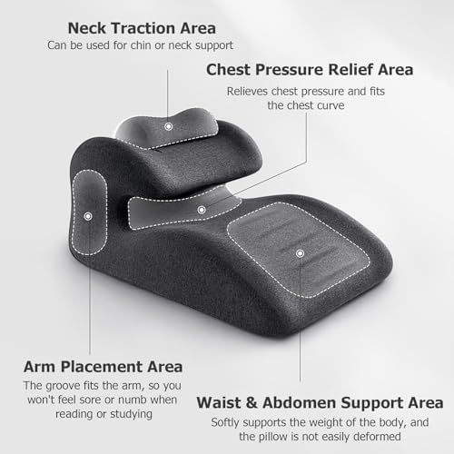JYHHCYS Memory Foam Prone Pillow for Reading and Phone Use