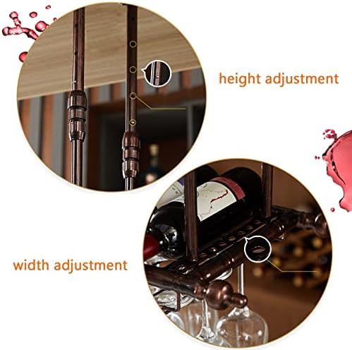 Hanging Wine Rack with Adjustable Height and Width