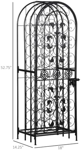 DESIGNSCAPE3D Wine Rack Cabinet - Secure 45-Bottle Storage