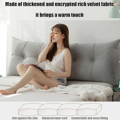 XHSUEN Back Cushion for Bed with Removable Cover