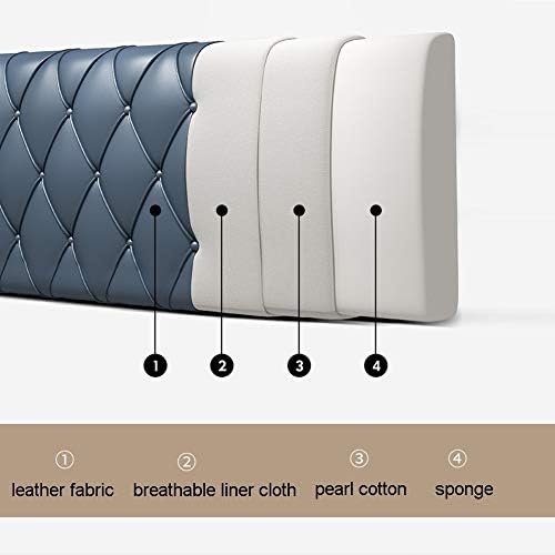 CHIAPERINI Reading Backrest Pillow Purple Upholstered 190x60cm Headboard Cushion for Bedroom