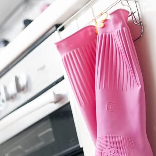 Myungjin Reusable Waterproof Cleaning Gloves with Hang-Dry Hook