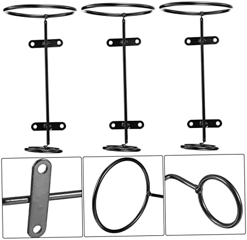 PRETYZOOM 6Pcs Wall Mounted Iron Wine Rack