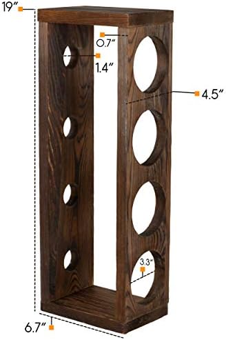 Rustic State Walnut Tabletop Wine Rack - 2 Pack Hold 8 Bottles