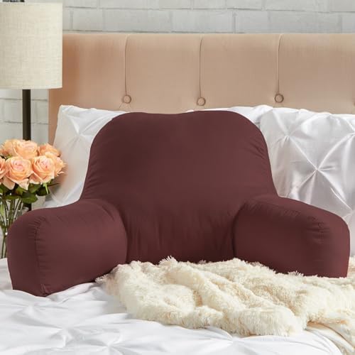 Greendale Home Fashions Cotton Duck Bed Rest Reading Pillow with Arms