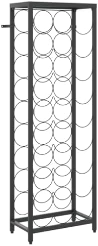 vidaXL 27-Bottle Wine Rack Black Wrought Iron