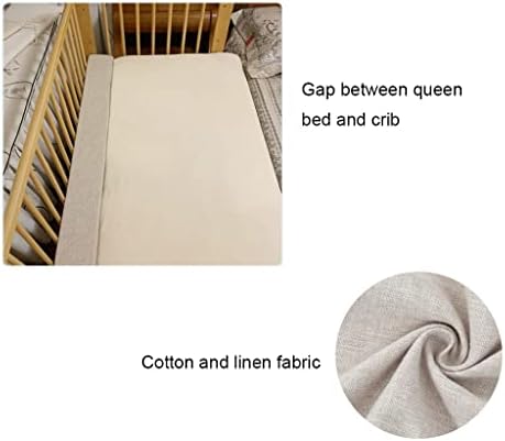 Dark Brown Bed Gap Filler Pillow Cushion 20X15X50cm