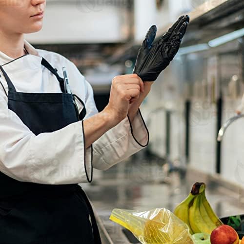 EcoQuality Disposable Black Nitrile Gloves - 4 Mil 500 Count