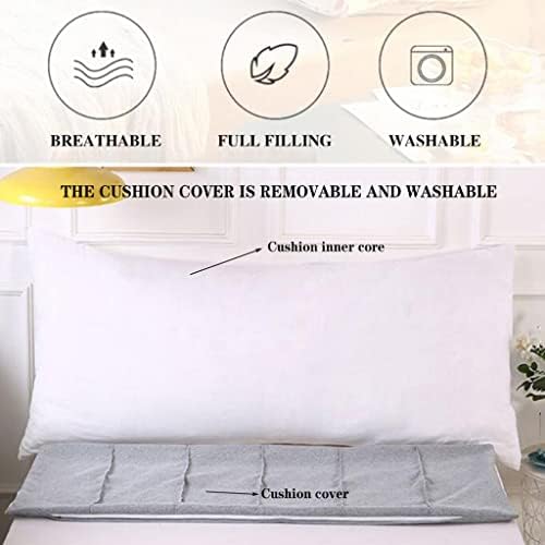 ZZYK Soft Linen Reading Pillow with Detachable Cover