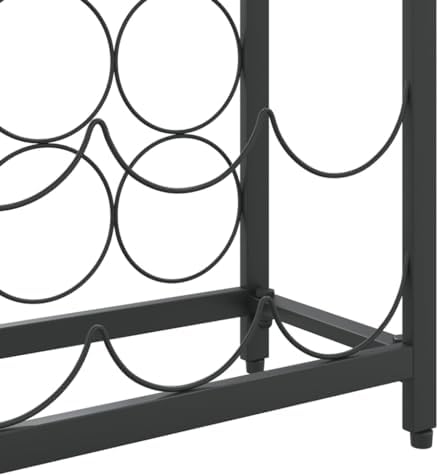 vidaXL 27-Bottle Wine Rack Black Wrought Iron