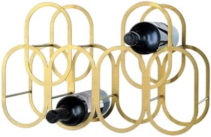 OXOAMP Freestanding Metal Wine Rack Gold