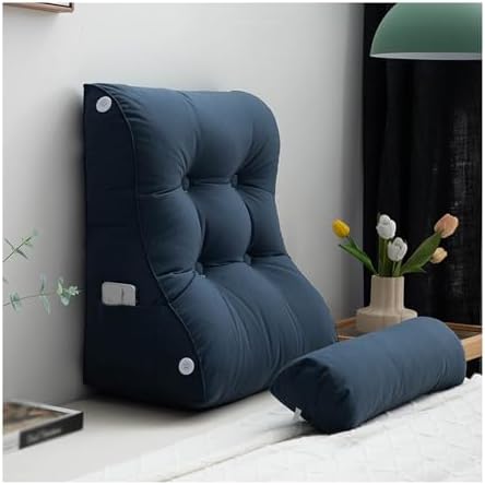 Back Support Pillow for Bed Reading with Adjustable Lumbar Pad