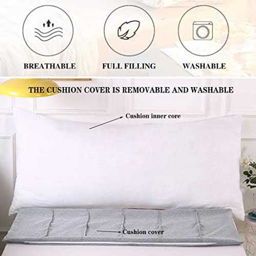 ZZYK Fleece Reading Pillow Large Bolster Cushion