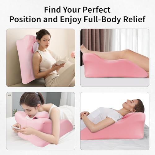 Relax Cush Pillow - Ergonomic Support for All Positions Pink