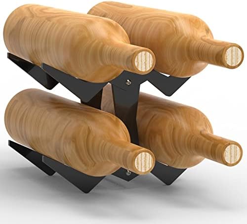HUHAORAN2021 Tabletop Wine Rack Black