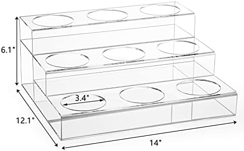 Frcctre 3 Tier Acrylic Wine Rack with 9 Bottle Capacity