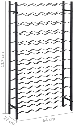 Freestanding Wine Rack for 72 Bottles Black Iron