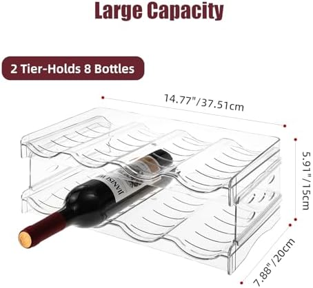 YENXIKU 2 Tier Wine Rack for Countertop and Fridge