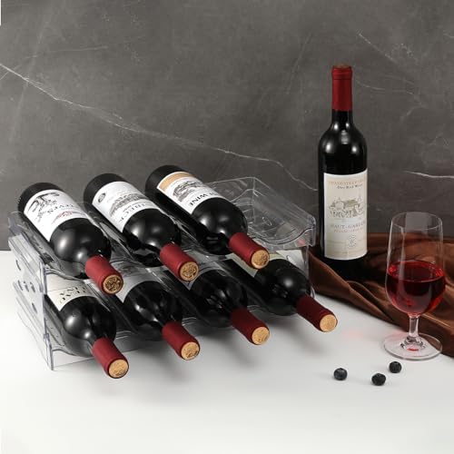 YENXIKU 2 Tier Wine Rack for Countertop and Fridge