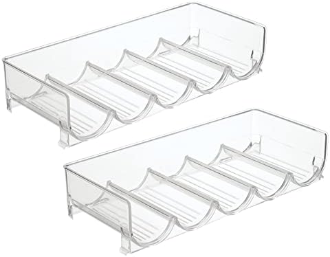 mDesign Clear Stackable Wine Bottle Rack 2 Pack
