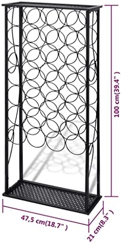 CUMYZO 28 Bottle Wine Rack Metal 154 lb