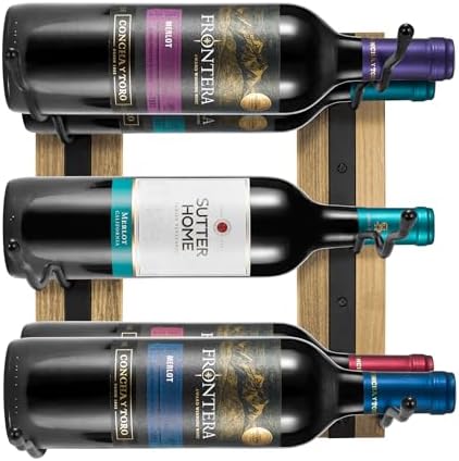 Sorbus Wall Mounted Wine Stemware Rack Set