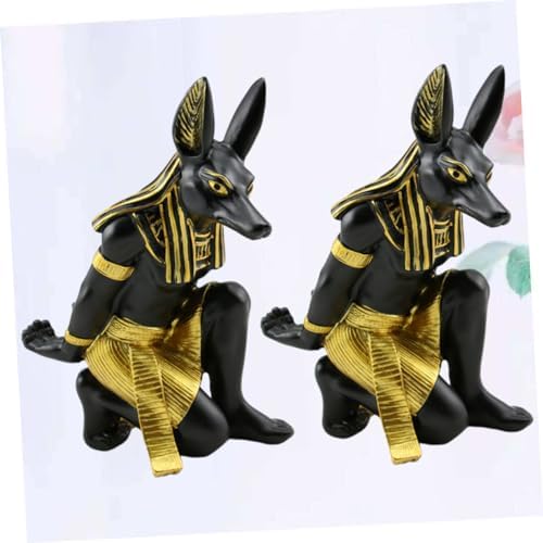 Amosfun 2Pcs Anubis Wine Rack Elegance Resin Holder
