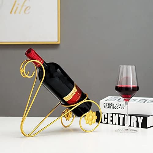 Modern Minimalist Wine Rack with Deer Gold Finish
