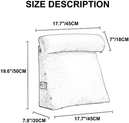 ZZYK Ergonomic Back Support Pillow with Adjustable Height Grey 177