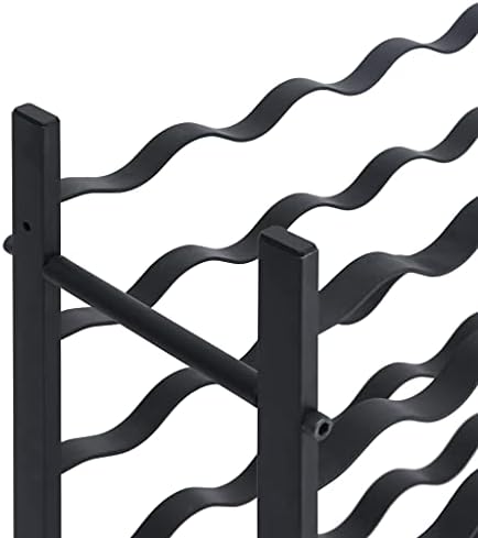 vidaXL Wine Rack for 36 Bottles Black Iron